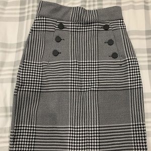 H&M Houndstooth Pencil Skirt